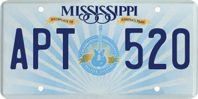 MS license plate APT520