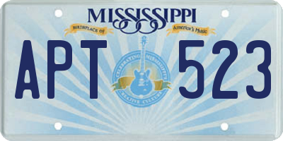 MS license plate APT523