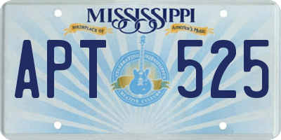 MS license plate APT525