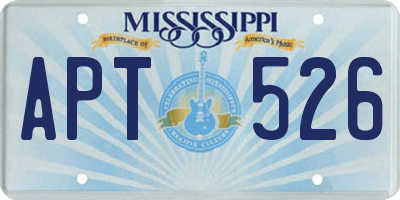 MS license plate APT526