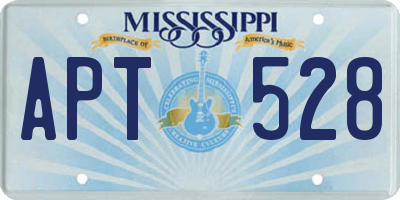 MS license plate APT528