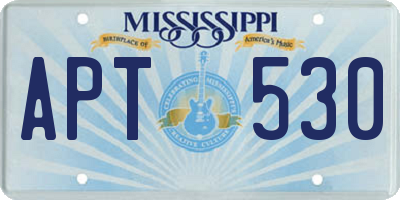 MS license plate APT530