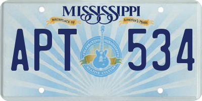 MS license plate APT534
