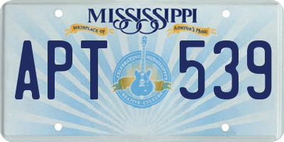 MS license plate APT539