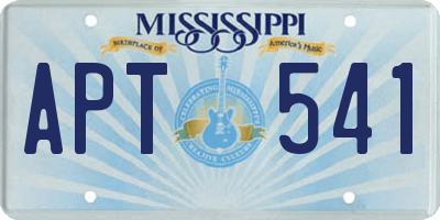 MS license plate APT541