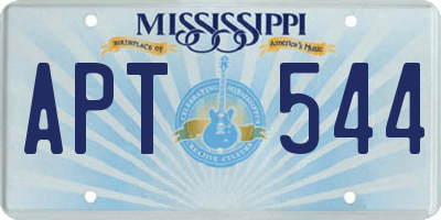 MS license plate APT544