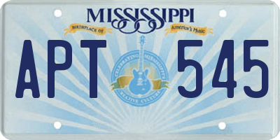 MS license plate APT545