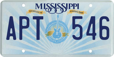 MS license plate APT546