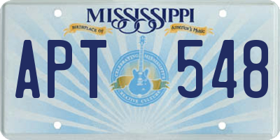 MS license plate APT548