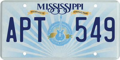 MS license plate APT549