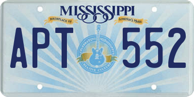 MS license plate APT552