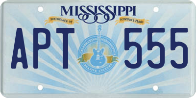 MS license plate APT555