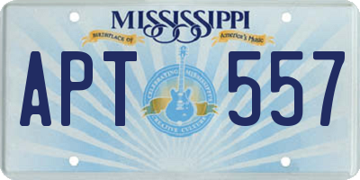 MS license plate APT557