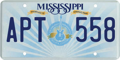 MS license plate APT558