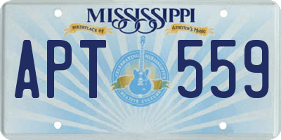 MS license plate APT559