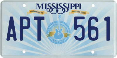 MS license plate APT561