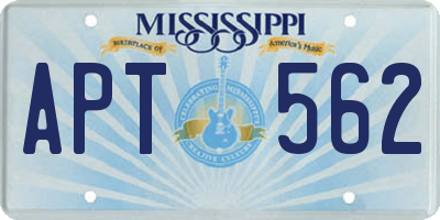MS license plate APT562
