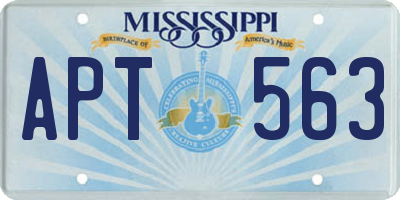 MS license plate APT563