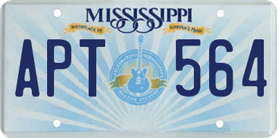 MS license plate APT564