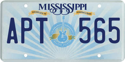 MS license plate APT565