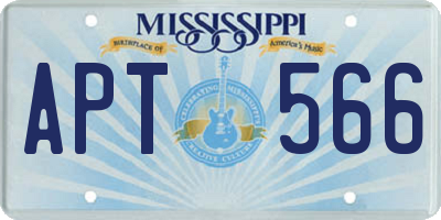 MS license plate APT566