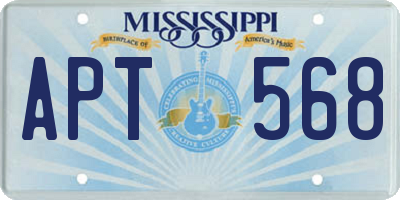 MS license plate APT568