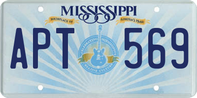 MS license plate APT569
