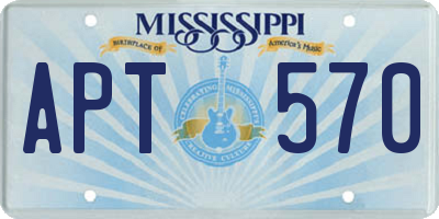 MS license plate APT570