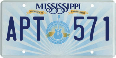 MS license plate APT571