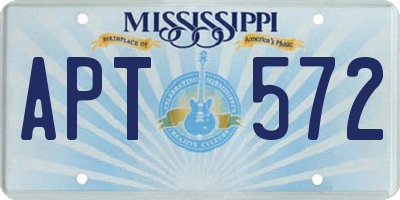 MS license plate APT572
