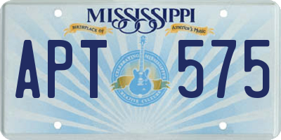 MS license plate APT575
