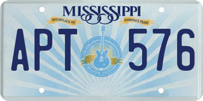 MS license plate APT576