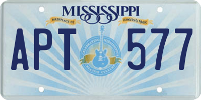 MS license plate APT577