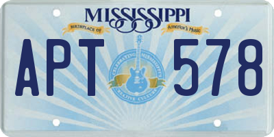 MS license plate APT578
