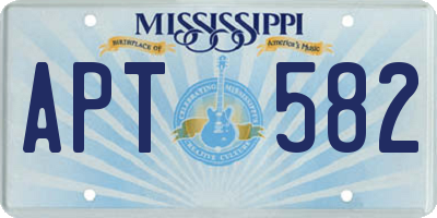 MS license plate APT582