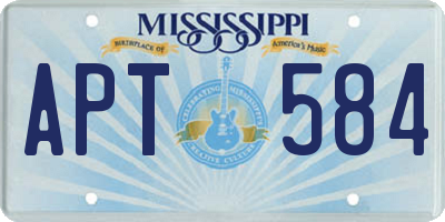 MS license plate APT584