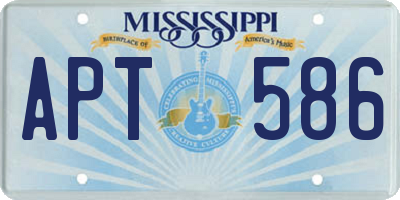 MS license plate APT586