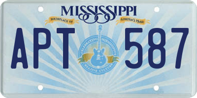 MS license plate APT587