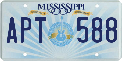 MS license plate APT588