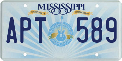 MS license plate APT589