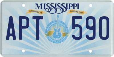 MS license plate APT590