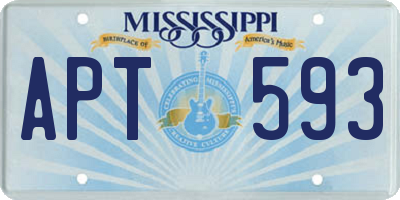 MS license plate APT593