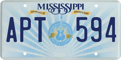 MS license plate APT594