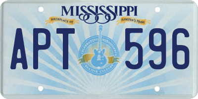 MS license plate APT596