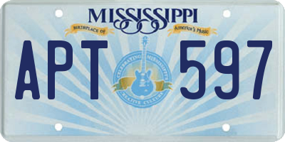 MS license plate APT597
