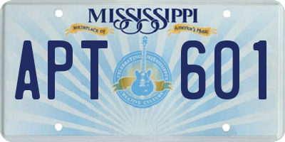 MS license plate APT601