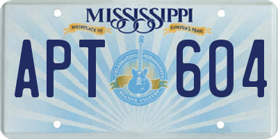 MS license plate APT604