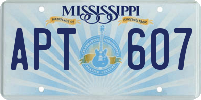 MS license plate APT607