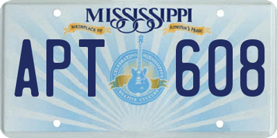 MS license plate APT608