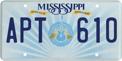 MS license plate APT610